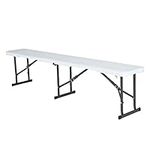 LIFETIME 80305 6 Ft/1.83 m Fold in Half Bench, White, 9.8 cm*96.0 cm*30.5 cm