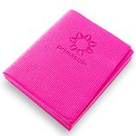 Primasole Folding Travel Yoga Mat Foldable light weight Easy to carry to Workout Fitness Class Beach Park Travel Picnics 4mm thick Azalea Pink Red Color PSS91NH027A