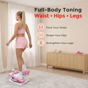 Sunny Health Mini Stair Stepper – Compact Pink Fitness Step Machine