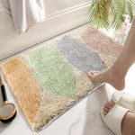 Luxe Home Vegas Kid's Bath Mat (40x60 cm) Bathroom Mat - Leafs | Extra Soft and Absorbent Microfiber Bath Rugs, Non-Slip Plush Shaggy Bath Mat, Machine Wash Dry |Bathroom Floor, Door for Room