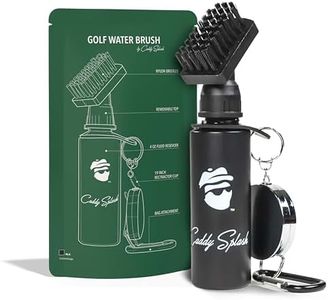 Caddy Splash Premium Golf Club Cleaner with Water - Heavy Duty Retractable Clip- Squeeze Bottle for Easy Cleaning with Nylon Bristles- Holds 4 Oz Water - Golf Accessories- USA Company