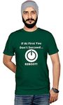 Workshop Graphic Printed T-Shirt for Men & Women | Reboot Sucsess Original T-Shirt Funny Quotes Gifts for Friends Birthday Friendship Day etc. Green