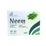 Dr.Kohli's Organic Natural Neem Soap Bar with Vitamin E,Aloe,Tulsi & Turmeric for Sensitive Skin & Hair,75 g(Pack of 1)