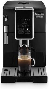 De'Longhi Dinamica Espresso Machine, Black - Automatic Bean-to-Cup Brewing, Built-In Steel Burr Grinder & Manual Frother - One-Touch Hot & Iced Coffee - Easy Cleanup