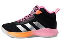 adidas Kids Cross Em Up 5 Wide Shoes black/Silver metallic/beam pink 7