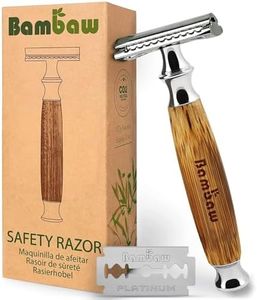 Rasoir de Sécurité avec Manche en Bambou | Rasoir de Sûreté | Traditionnel & Durable | Respectueux de l’environnement | Bambaw