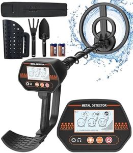 DetectTrek Metal Detector for Kids, 8" Waterproof Kids Metal Detector for Beach with Sand Sifter Scoop, Lightweight Gold Detector for Treasure Hunting