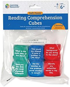 Learning Resources Reading Comprehension Cubes - Set of 6, Kids Ages 6+ Teacher and Classroom Supplies, Reading Aids for Kids