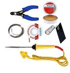 FEDUS soldering iron kit set|soldering iron(25W) soldering wire, soldering stand, Wire Stripper Cutter,soldering paste, desoldering wick wire