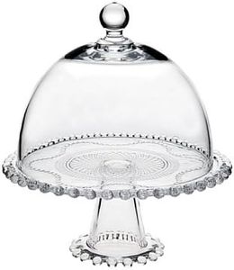 Godinger Cake Stand, Cake Platter, Pastry Stand, Pastry Platter, Dessert Stand with Cover, Easton 10.5in