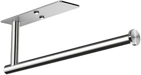VAEHOLD Self Adhesive Paper Towel Holder Under Cabinet Mount, Wall Mounted Paper Towel Roll Holder for Kitchen, Bathroom, Cabinet, Wall - SUS304 Stainless Steel