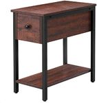 Wood And Metal Nightstand