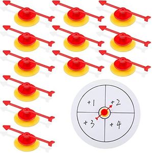 20 Packs Arrow Game Spinners Suction Cup Spinners Plastic Board Game Spinners Arrow Toys for Kids DIY Board Replacement Party Classroom Home School Projects Probability Activities (4 Inch)