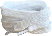 120cm / 47” White Smart Laces® Flat Trainer Shoe laces ideal replacement laces for adults or kids Trainers sneakers athletic shoes boots Shoelaces