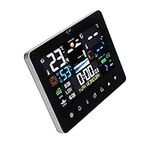 Weather Forecast Station, Sunrise Sunset Time Moon Phase Tide Digital Weather Forecast Station Touch Screen Time Date Week for Indoor