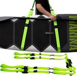 Rosefray 2Pcs Paddle Board Carrier, SUP Paddle Board Carry Strap - Longboard, Canoe, & Kayak Carrying Accessories with Padded Shoulder Sling,Green