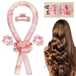 Satin Heatless Curling Set, Sponge Heatless Curlers Headband Heatless Curls Overnight Heatless Hair Curlers Rollers, No Heat Hair Curlers Wave Roller curler, for Short Hair & Long Hair