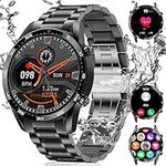 Military Smart Watch for Men Answer/Make Calls,1.39" HD Touch Screen Smartwatch with 400mAH Bluetooth Call,Heart Rate/Spo2/SleepTracker Fitness Sports Watch for Android iOS Black