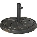 Outsunny 18kg Resin Garden Parasol Base, Round Outdoor Market Umbrella Stand Weight for Poles of Φ38mm to Φ48mm, Bronze