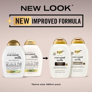 OGX Coconut Milk Hydrating Shampoo – Sulfate Free, 385ml
