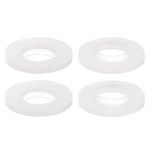 HARFINGTON 4pcs Flanged Sleeve Bearings 12.1mm Bore 13.9mm OD 4mm Length Nylon Bushings for Shaft, White