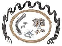 House2Home 18" Sofa Upholstery Spring Replacement Kit- 4pk Springs, Clips, Wire for Furniture Chair Couch and Recliner Repair Includes Instructions