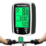 Yonuaret Cycle Computer | Waterproof Wired Riding Speedometer Backlight Display Cycling Odometer,Portable 19 Functions Outdoor Cycling Mileage Tracker, Auto Wake-Up