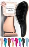 Detangle Hair Brush for Curly Hair, Straight, Thick or Natural Hair - Gentle Detangling Hairbrush for Kids, Women, & Toddlers with Flexible Bristles - Detangler Hair Brush by Lily England, Rose-Gold