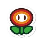 STICKERLAND Fire Flower Super Mario Vinyl HD Quality Multicolor Waterproof PVC Sticker for Laptop, MacBook, Mobile Phone, Refrigerator, Notebook, Guitar, Journal, Kids & Adults (Pack of 1)