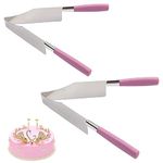 Kettion 2 PCS Triangle Cake Cutter Pastries Dessert Pizza Pie Triangle Extractor Cake Food Tongs for Home Shop Kitchen Gadget Random Color (Random Color)