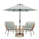 MasterCanopy Patio Umbrella for Outdoor Market Table (2.3M,Light Grey)