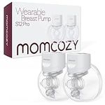 Momcozy Wearable Breast Pump S12 Pro, Double Hands-Free Pump with Comfortable Double-Sealed Flange, 3 Modes & 9 Levels Electric Breast Pump, Smart Display, 24mm (2, White)