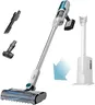 Shark Clean & Empty Cordless Stick Vacuum – Lightweight Cordless with HEPA Filter, Portable, Rechargeable, Auto-Empty System, Stick Vacuum for Pet Hair, Carpets & Hardfloor, White, BU3521