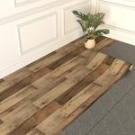 WIFEA Self Adhesive Vinyl Flooring Roll 23.6"x 393"/64 Sq.Ft Vintage Patchwork Wood Grain Peel Stick Floor Tiles, Wear-Resistant and Waterproof Vinyl Plank Flooring for Any Room, Light Wood Color