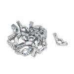 binifiMux 30pcs 1/4-20 Wing Nuts, Zinc Plated Carbon Steel Butterfly Nuts