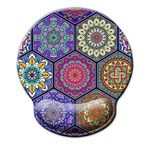 Mouse Mat Wrist Rest Support,Non-Slip Pain Relief Wrist Rest Pad Comfortable Ergonomic Memory Foam Mousemat for Office/Gamer/OL/Programmer-mandala016