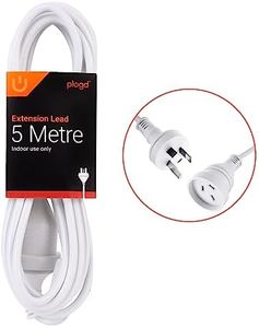 Plugd 5 Meter Extension Cord, Heavy Duty Power Extension Cable, Durable Flexible Extension Cable Wire Perfect for Home Office Garage Workshop Lawn Mower, SAA AU Approved (5 Meter)