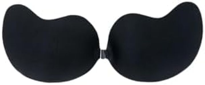 Womens Self Adhesive Black Push Up Strapless Bra Winged Chicken Fillets Cup Size A