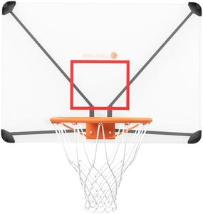 BEE-BALL ZY-022 Basketball Backboard. Polycarbonate and includes Full Sized Hoop with Wall Mounting Bracket and Fixing Kit