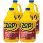 Zep Heavy-Duty Floor Stripper Ammonia Free Concentrate - 1 Gallon (Case of 4) ZULFFS128 - Dissolves and Removes Polish and Heavy Buildup from Hard Floors, Use on Vinyl (VCT), Concrete, Rubber, and