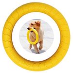 Dog Fitness Ring Dog Bite Ring Dog Training Ring,Pet Dog Outdoor Game Agility Exercise Training Equipment,Tug of War Interactive Training Ring for Small Medium Large Dogs (Yellow/Trumpet Ring)