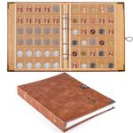 Ettonsun Coin Collection Book Holders for Collectors 2024, 600 Pockets Coin Organizer Sleeves Coin Album, Coin Protectors Binder Stamp Collection Supplies Penny Half Dollar Coin Holder Display Storage