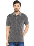 CLUB YORK Men Grey 1 Half Sleeve Printed Polo Neck T-Shirt| L