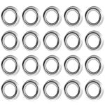 PSEQT 3/4" round 304 Stainless Steel Trim Ring Bezel For 3/4" Side Marker Lights, Accent Marker Lights, all 3/4" Round Clearance Front Rear Marker Lights (Pack of 20)