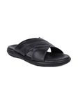 Hush Puppies mens CHARLES MULE Black Slipper - 9 UK (8746853)