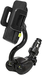 Bracketron TekGrip 12V Power Dock Mount Phone Holder Two Charging Ports Hands Free iPhone X 8 Plus 7 SE 6s 6 Samsung Galaxy S9 S8 S7 S6 Note Google Pixel 2 XL LG Nexus Sony Nokia BT1-663-2, Black