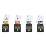 Black Box Premium Plastic Playing Card Game with Case (Set of 4) Waterproof, Bridge Size - Multicolor for Kid