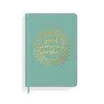 Rileys & Co Notebook Journal for Work and School - Lined Journal 8 x 6 Inches 240 pages - Gold Foil Cover - Compact Notebook for Women - Hardcover Journal For Business, College (Good Morning Sunshine)