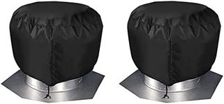 Turbine Roof Vent Cover House - Nopwer Roof Turbine Hoods Shield Canvas 20" x 20" 2Pcs Black