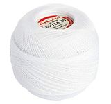 Cotton Crochet Thread Size 20, Fine Yarn (908yd / 830m), Luxurious Feel Crochet and Knitting (3.52oz / 100g) White (0400)